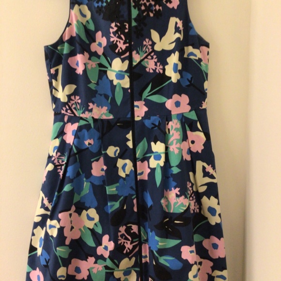Whit Two | Floral Print Sleeveless Fit and Flare Eyelet Dress Size 12 - Picture 2 of 6